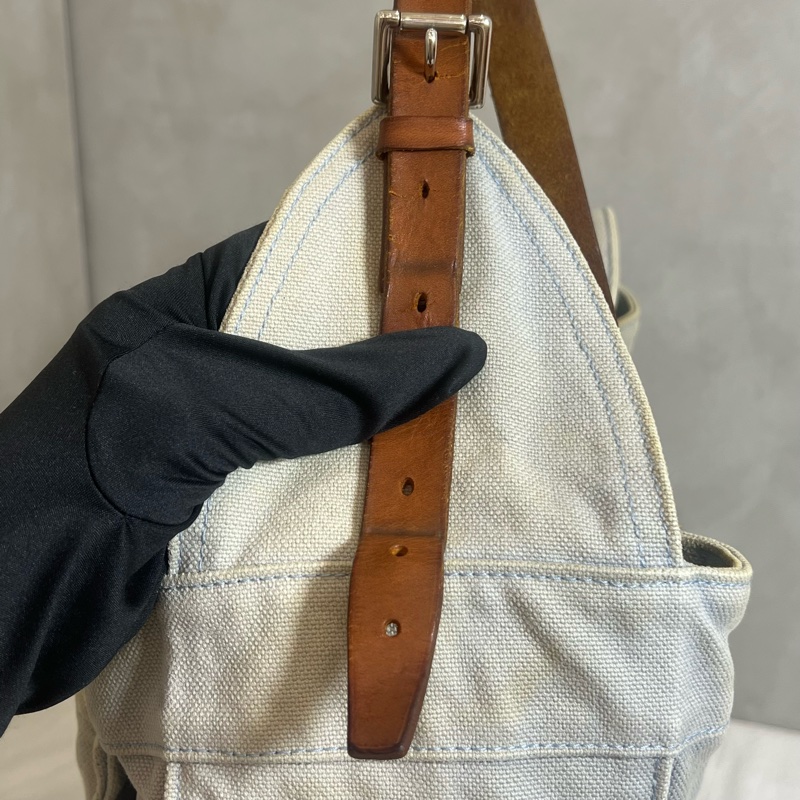 Hermès 帆布肩背包-18