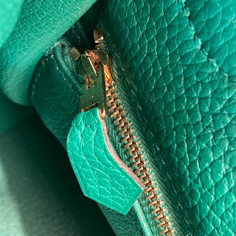 HERMES 愛馬仕 KELLY 28 C刻 皮革 手提包 絲絨綠 金釦-9