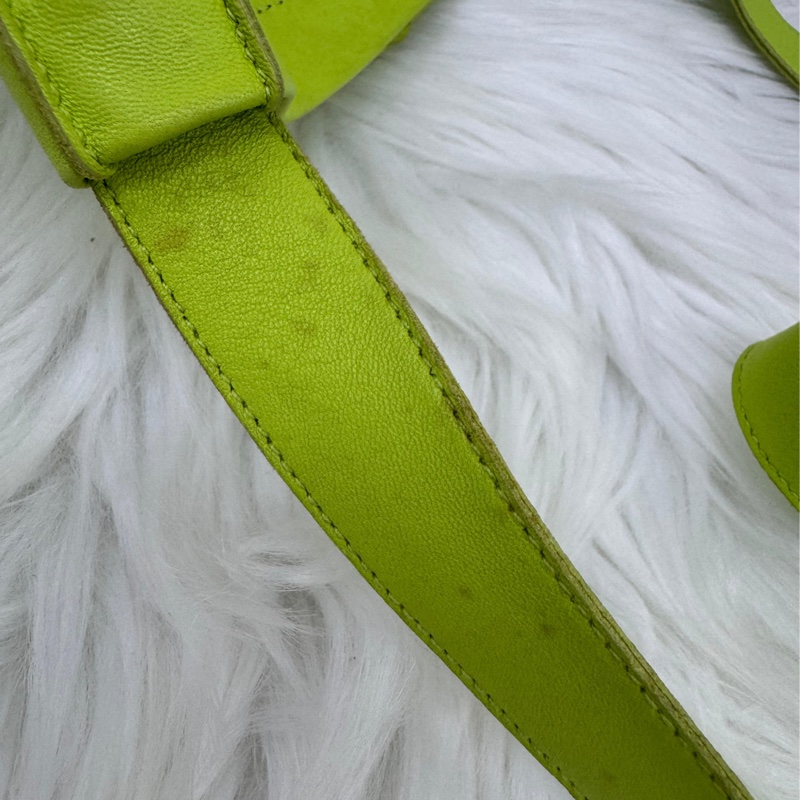 HERMES  Lambskin Clou De Selle Pouch Kiwi-14