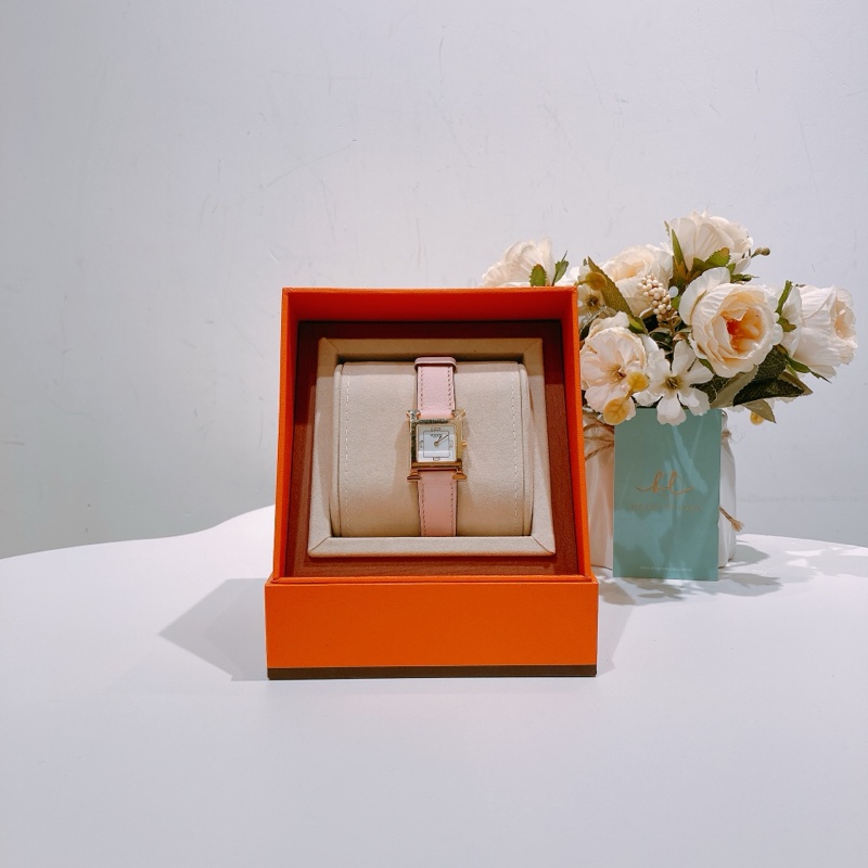 TW4375 Hermes 愛馬仕 H手錶Swift Heure H 21mm Watch Rose Sakura x GHW-0
