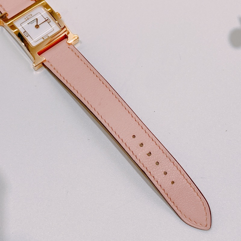 TW4375 Hermes 愛馬仕 H手錶Swift Heure H 21mm Watch Rose Sakura x GHW-11