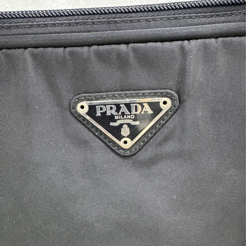 Prada 黑色尼龍手提包公事包鎖頭-1
