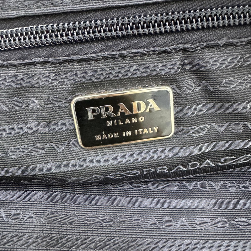 Prada 黑色尼龍手提包公事包鎖頭-5