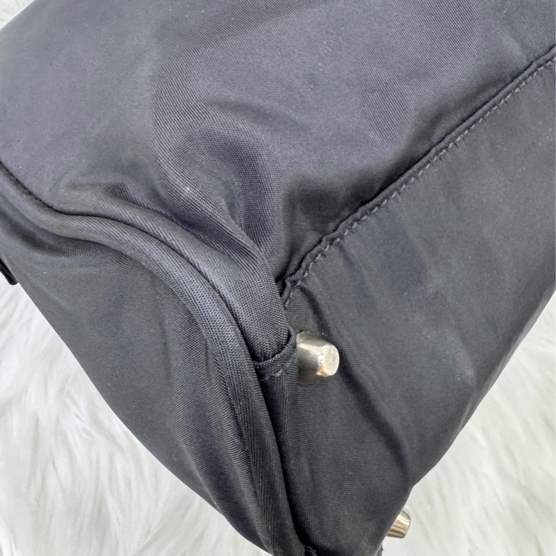 Prada 黑色尼龍手提包公事包鎖頭-7