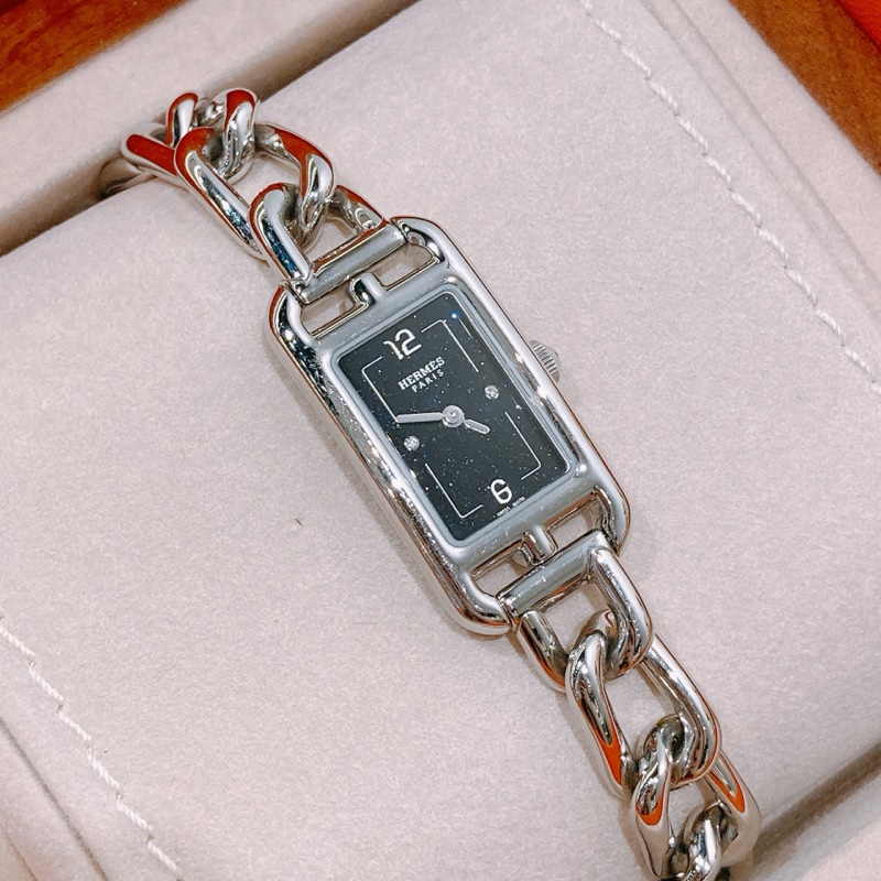 TW4376 Hermes愛馬仕手錶 Nantucket Watch SO Diamond 39 Indexes QZ SS-2