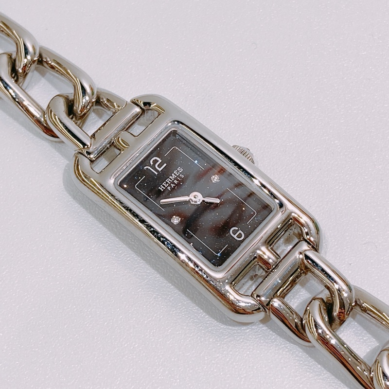 TW4376 Hermes愛馬仕手錶 Nantucket Watch SO Diamond 39 Indexes QZ SS-6