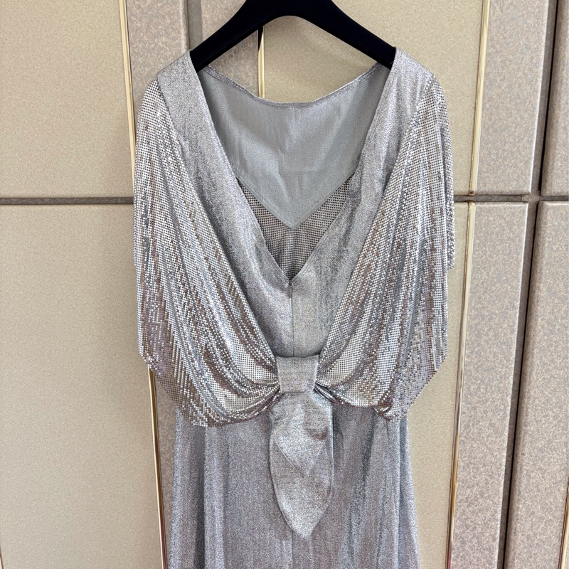 全新Paco Rabanne法國精品銀色洋裝禮服 38號-8