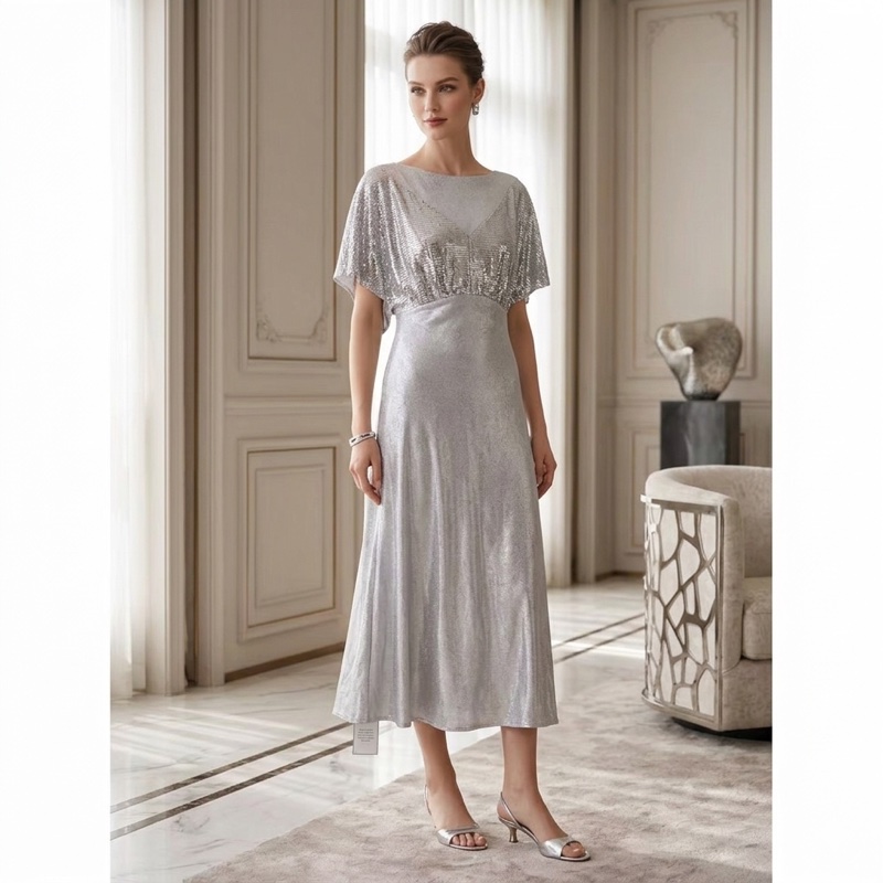 39)全新Paco Rabanne法國精品銀色洋裝禮服 38號-0