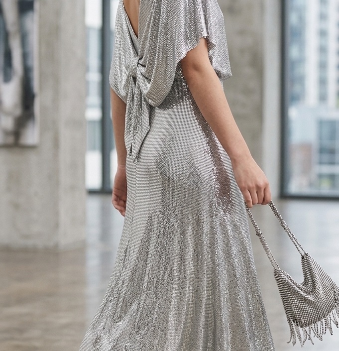 39)全新Paco Rabanne法國精品銀色洋裝禮服 38號-3