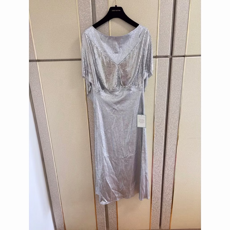 39)全新Paco Rabanne法國精品銀色洋裝禮服 38號-6