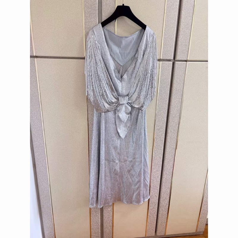 39)全新Paco Rabanne法國精品銀色洋裝禮服 38號-7