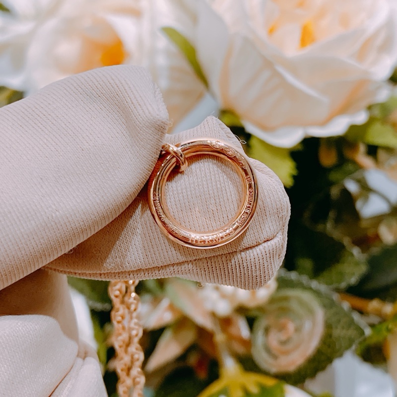 Tw4377 Hermes 愛馬仕頸鏈Frandole Pendant 0.45 ct 48 Diamond 18k Necklace Rose Gold-15