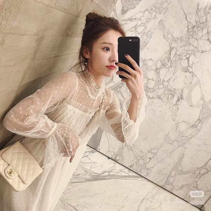 CHANEL 香奈兒 白色 17 方胖子 CF 鍊條包 斜背包 側背包 肩背包-3