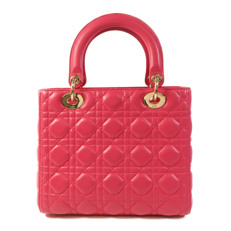 Dior 羊皮皮革Lady Dior金扣手挽肩背兩用袋-1