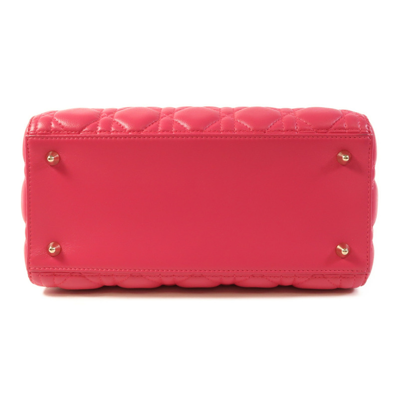 Dior 羊皮皮革Lady Dior金扣手挽肩背兩用袋-3