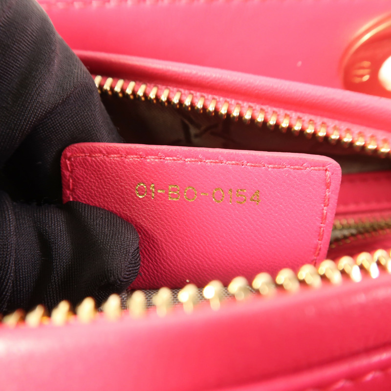 Dior 羊皮皮革Lady Dior金扣手挽肩背兩用袋-8