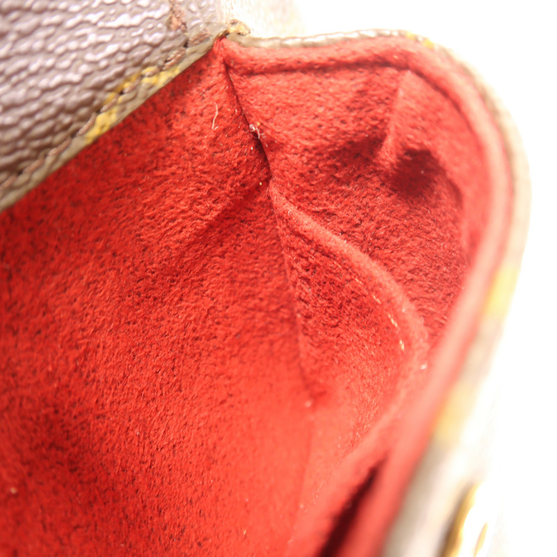 LOUIS VUITTON Monogram Particion金扣手拿包棕色-7