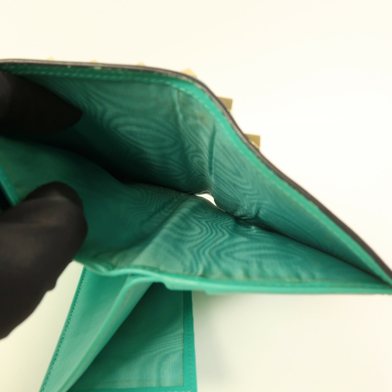 Valentino 牛皮皮革Long Wallet金扣長錢包-6