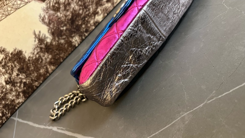 (MYMluxurybag)🔥Chanel flag bag 全皮 彩虹袋 肩背袋 party bag-9