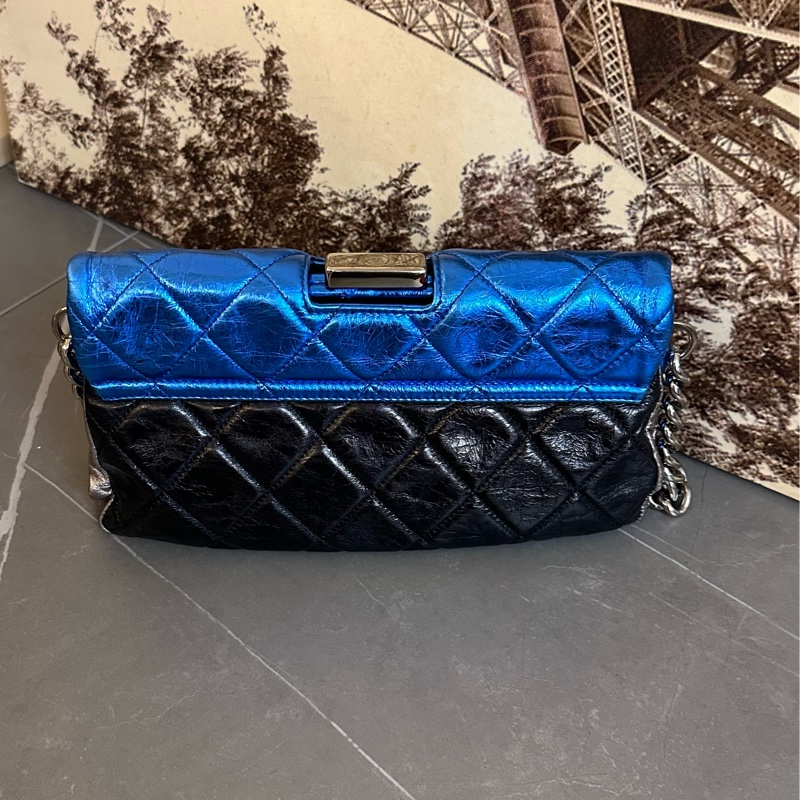 🩵Chanel flag bag 全皮 彩虹袋 肩背袋 party bag-10