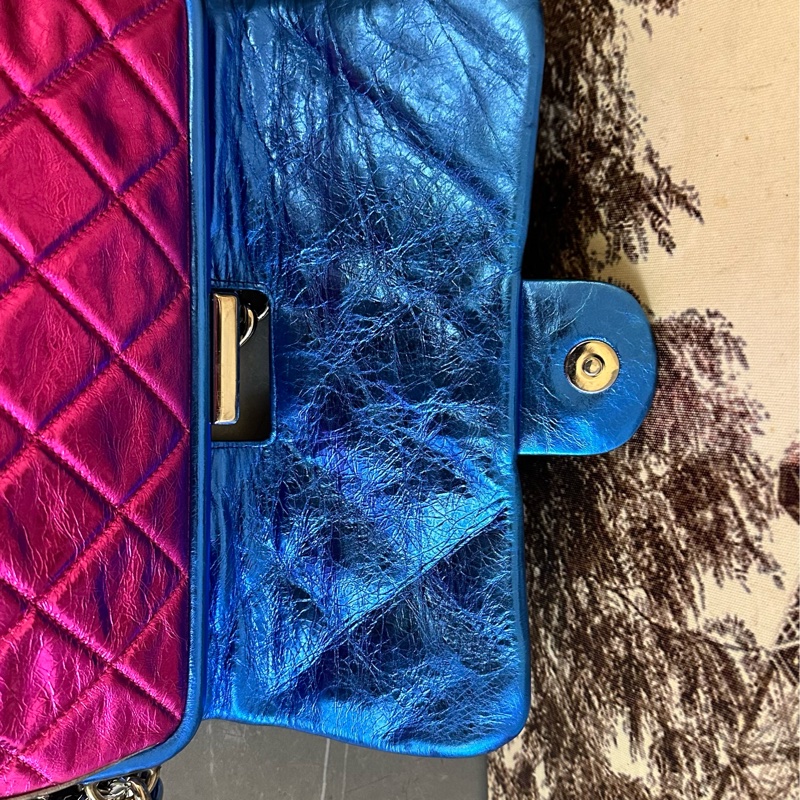 🩵Chanel flag bag 全皮 彩虹袋 肩背袋 party bag-14