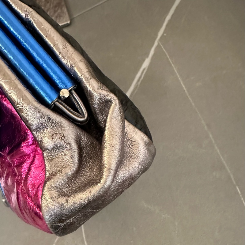 🩵Chanel flag bag 全皮 彩虹袋 肩背袋 party bag-29