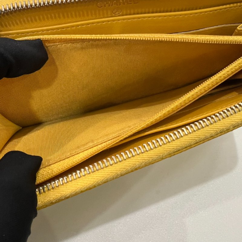 CHANEL 25開 黃荔枝ㄇ拉長夾-7