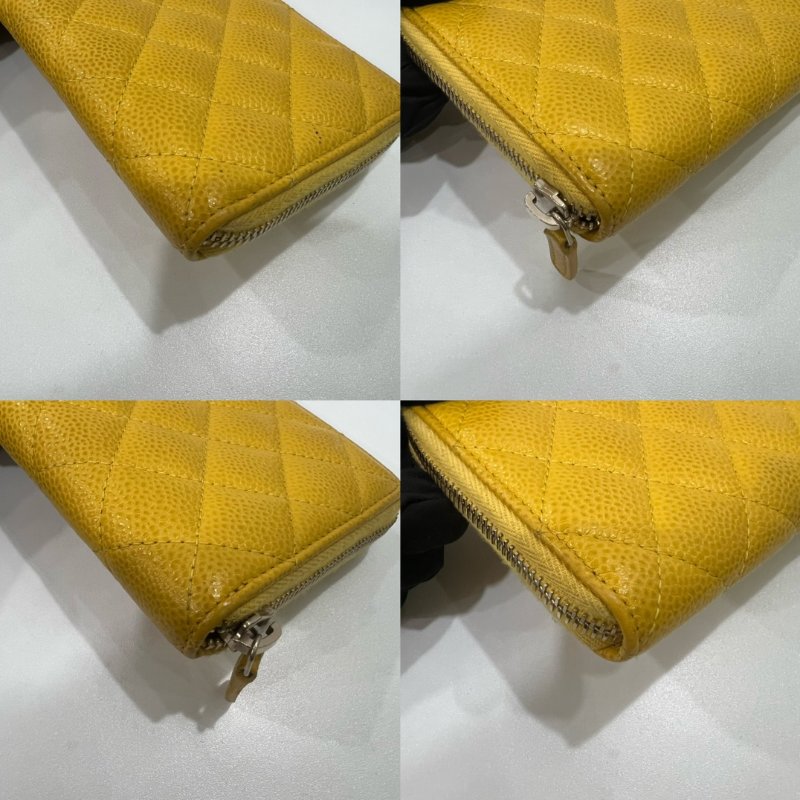 CHANEL 25開 黃荔枝ㄇ拉長夾-8