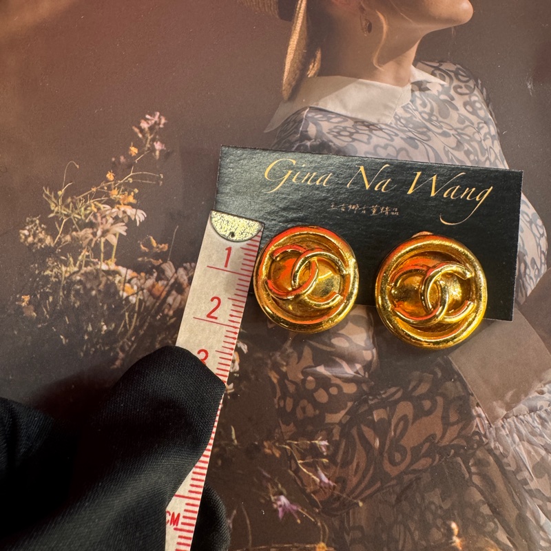 Chanel vintage 原logo耳夾/古董藏家收藏/王吉娜古董精品-2