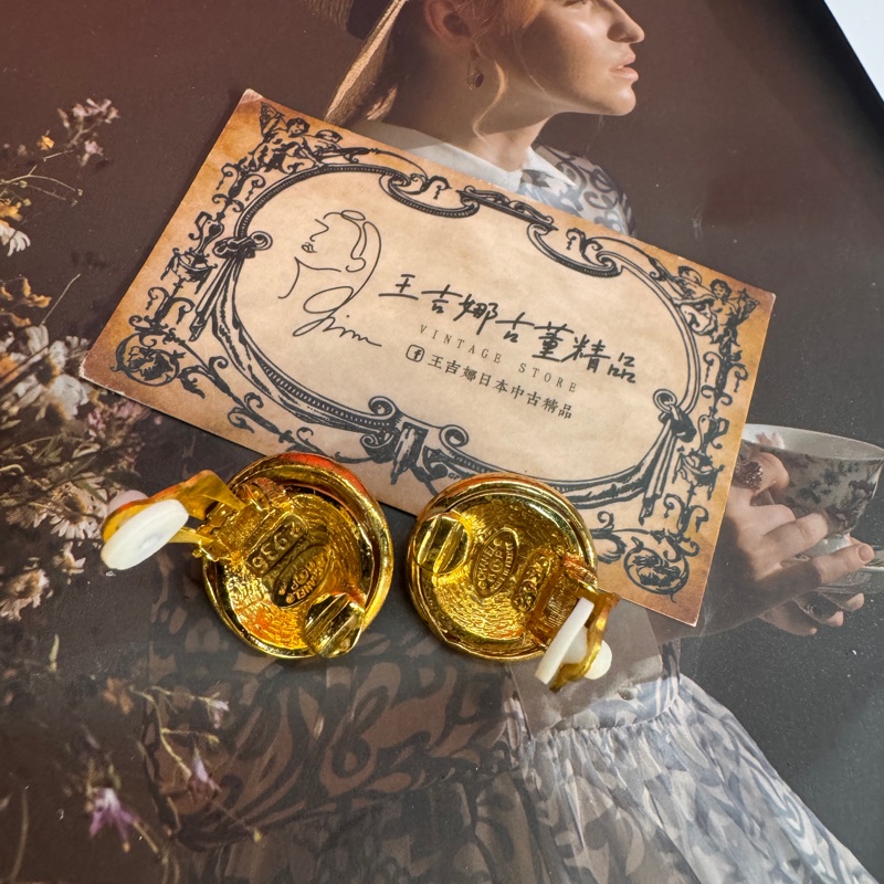 Chanel vintage 原logo耳夾/古董藏家收藏/王吉娜古董精品-4