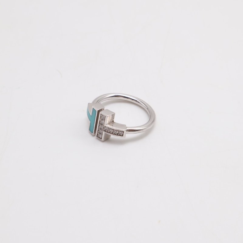 Tiffany&Co Wire 鑽石及綠松石線圈戒指 - 0.07carat-7