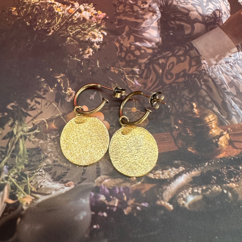 Chanel vintage 圓耳環/耳針/古董藏家收藏/王吉娜古董精品-3