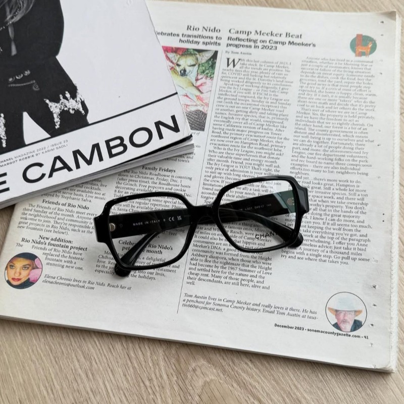 Chanel 光學眼鏡 黑框 粗鏡腳 愛心LOGO-7