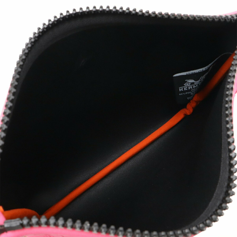 HERMES Neoban Leopard PM Pouch 多口袋聚醯胺彈性纖維粉紅色-5