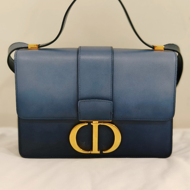 迪奧
Dior 30 Montaigne 翻蓋包 光滑小牛皮 限定色漸層靛藍色-0