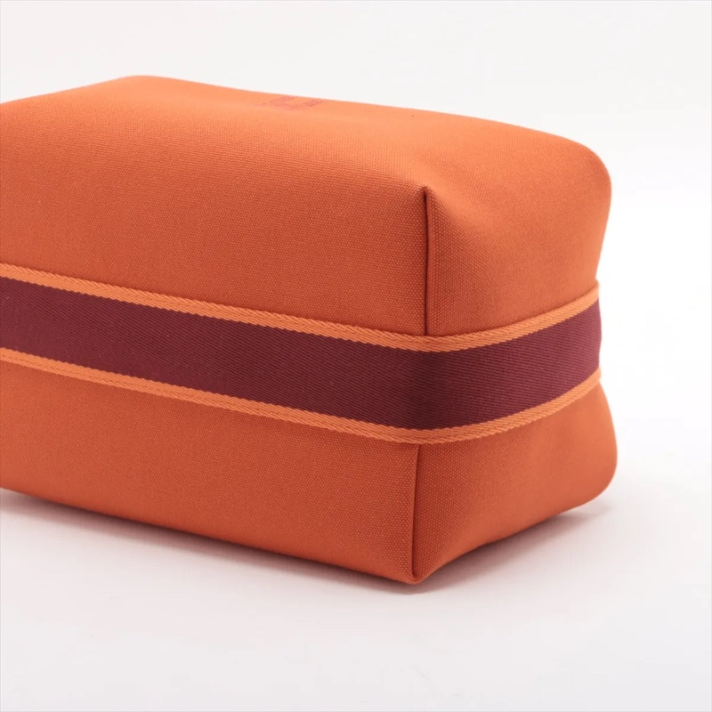 Hermes Brid A Black GM canvas Orange Silver 愛馬仕飯盒包-2