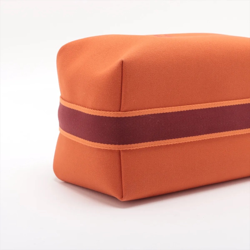 Hermes Brid A Black GM canvas Orange Silver 愛馬仕飯盒包-3