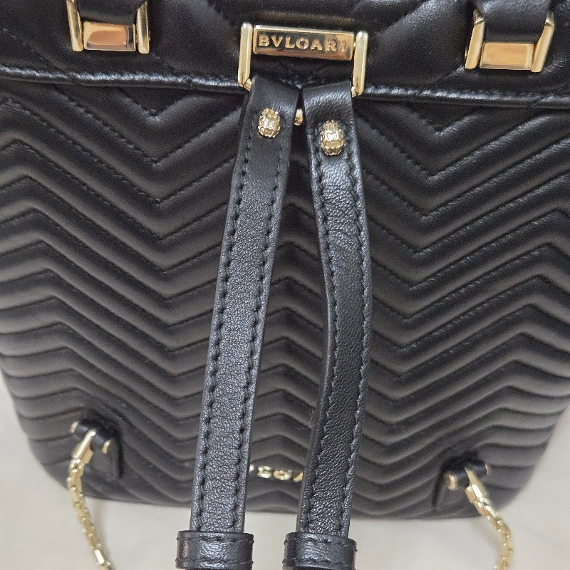 寶格麗 蛇頭後背包BVLGARI SERPENTI FOREVER肩背包 後背包 黑色-9