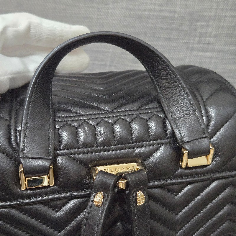 寶格麗 蛇頭後背包BVLGARI SERPENTI FOREVER肩背包 後背包 黑色-10