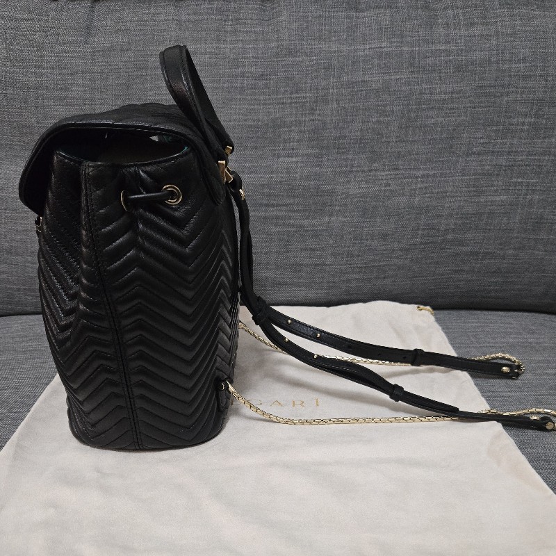 寶格麗 蛇頭後背包BVLGARI SERPENTI FOREVER肩背包 後背包 黑色-15