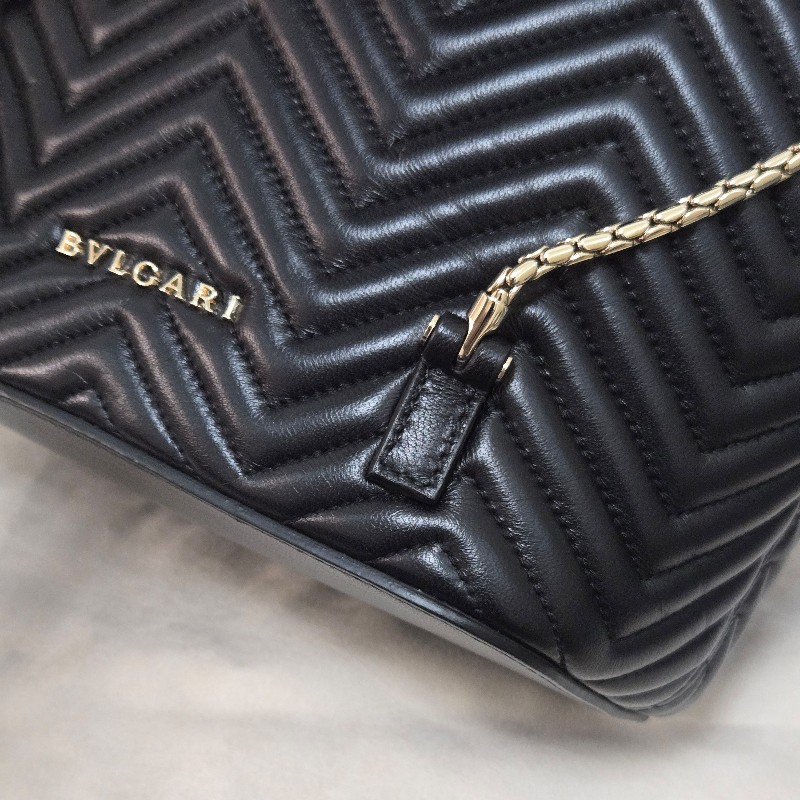 寶格麗 蛇頭後背包BVLGARI SERPENTI FOREVER肩背包 後背包 黑色-20