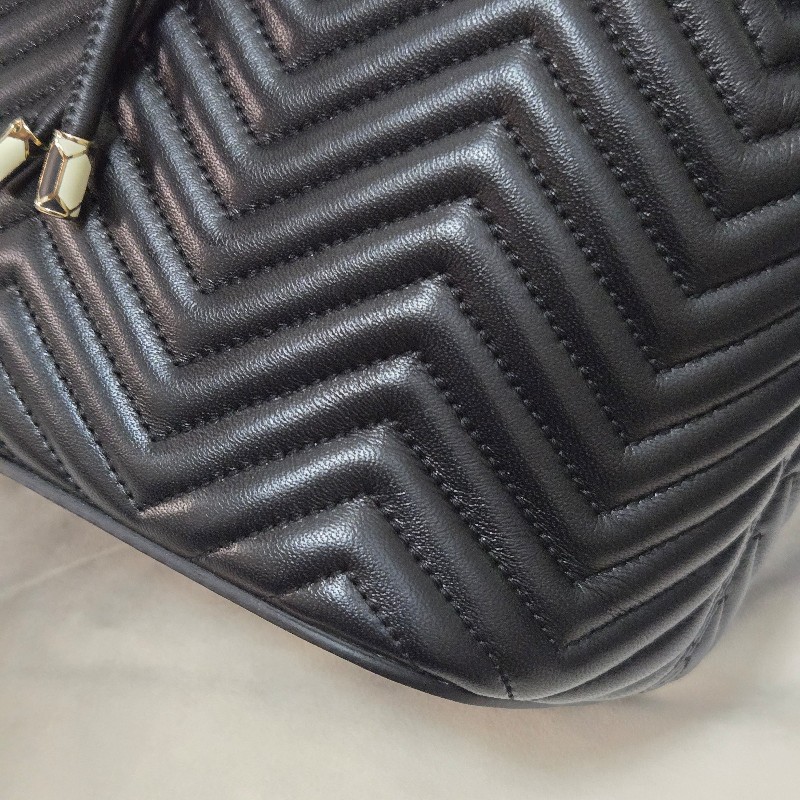 寶格麗 蛇頭後背包BVLGARI SERPENTI FOREVER肩背包 後背包 黑色-22