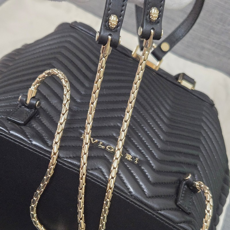 寶格麗 蛇頭後背包BVLGARI SERPENTI FOREVER肩背包 後背包 黑色-39