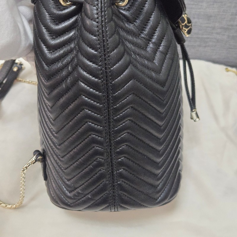 寶格麗 蛇頭後背包BVLGARI SERPENTI FOREVER肩背包 後背包 黑色-42