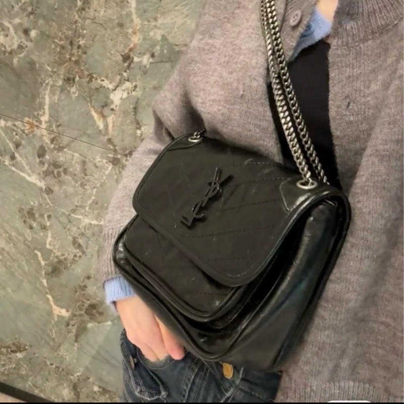 Ysl Niki baby 黑銀小號 #d扣新款 #99新閒置 #配件齊🉑送禮-5