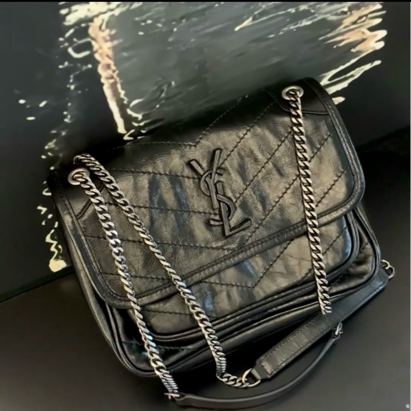 Ysl Niki baby 黑銀小號 #d扣新款 #99新閒置 #配件齊🉑送禮-6