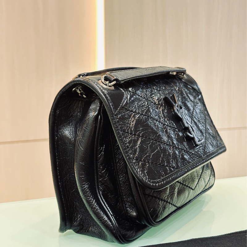🈶台灣購證 #全網最低新款d扣 #9新閒置 Ysl Niki baby黑銀小號 爆款🔥-12