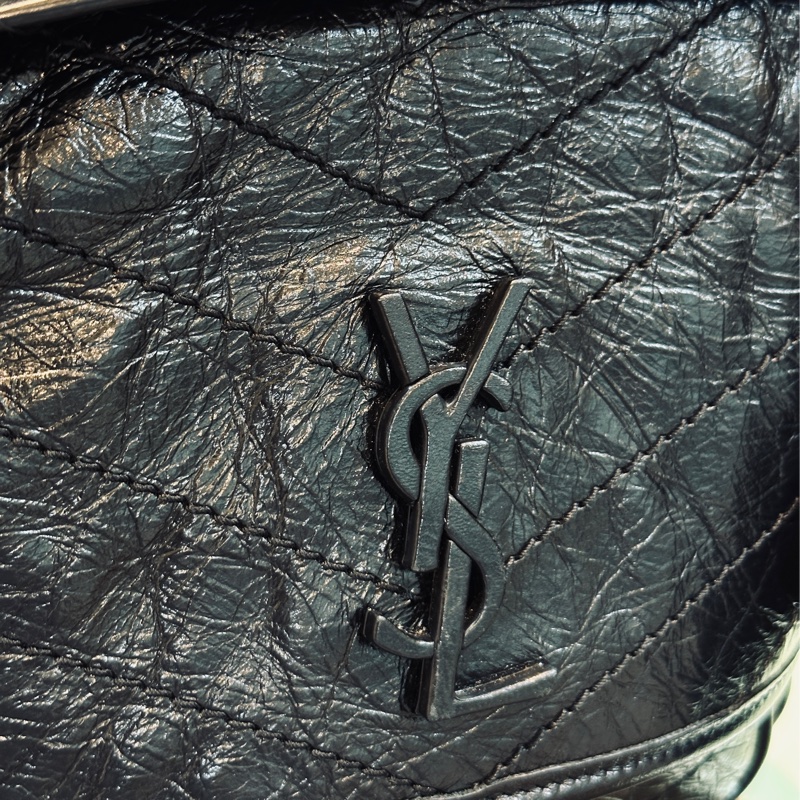 🈶台灣購證 #全網最低新款d扣 #9新閒置 Ysl Niki baby黑銀小號 爆款🔥-35
