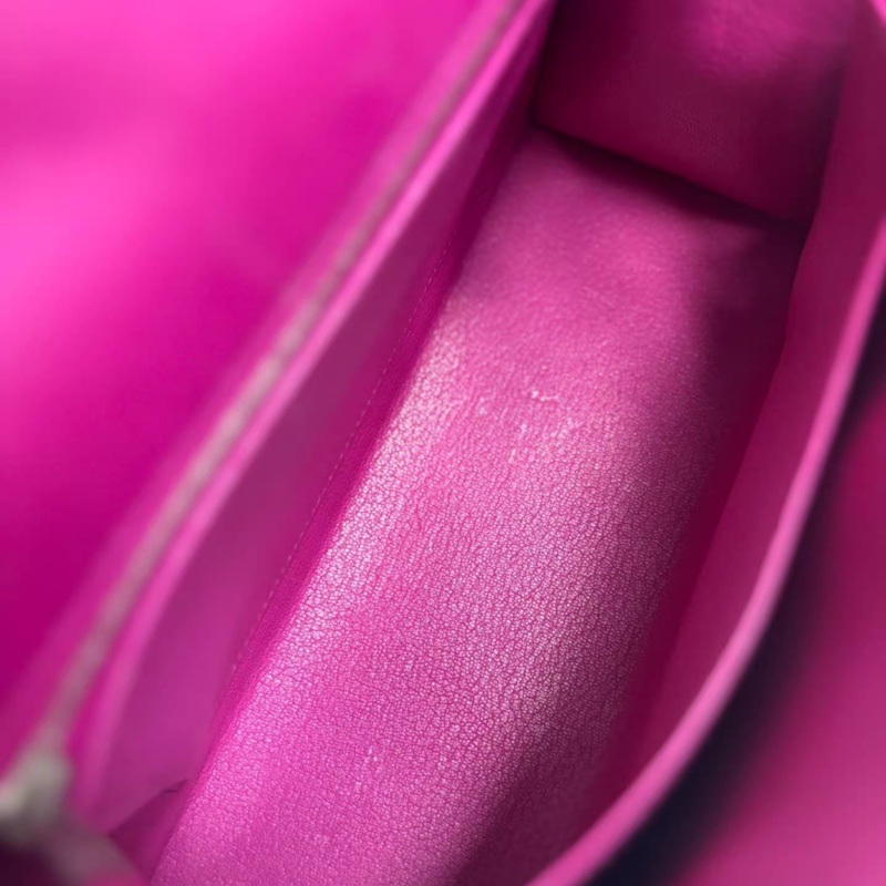 Hermes L3玫瑰紫 外縫Kelly25 原始99新-6