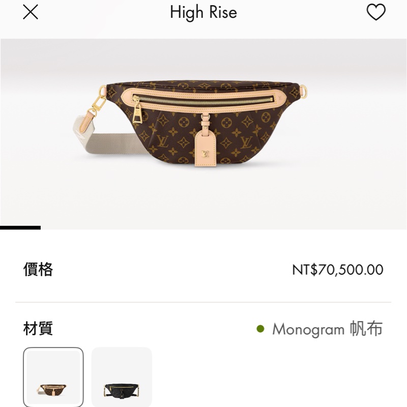 LOUIS VUITTON High Rise腰包 M46784-6